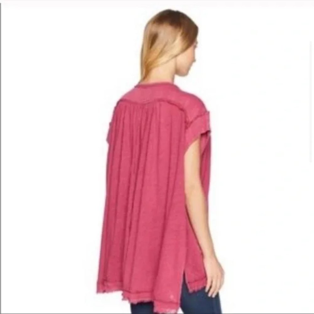 Free People Aster Henley In Berry - Picture 2 of 15